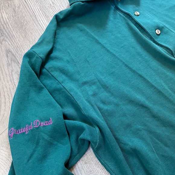 Grateful Dead Polo Shirt Men's Large Vintage Outer Banks Embroidered 90s - Picture 7 of 13